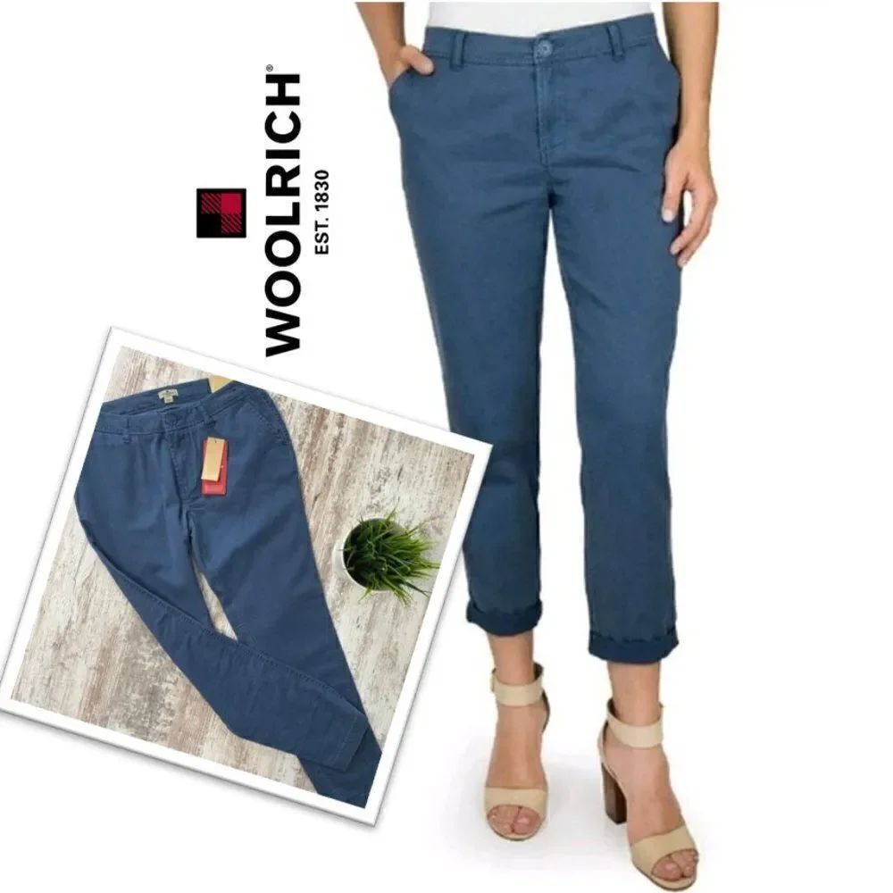 Woolrich Sunday Chino Pants - Dark Cobalt Blue. Old money style